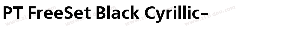 PT FreeSet Black Cyrillic字体转换